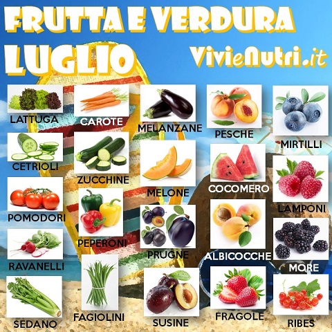 frutta e verdura a luglio